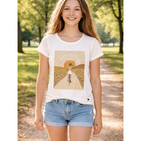 CAMISETA JUNIOR NIÑA REF 31G-1009 CRUDO