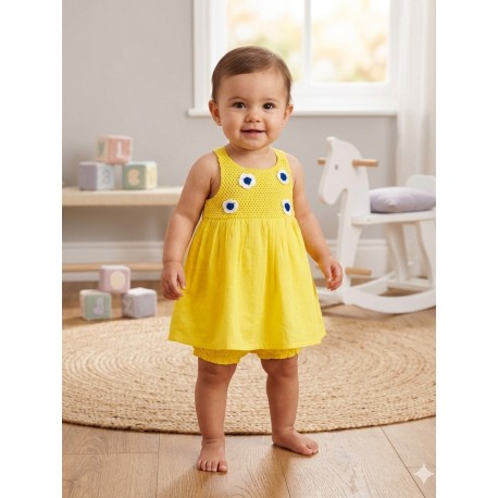 VESTIDO CHOCHET REF 501-24012 AMARILLO
