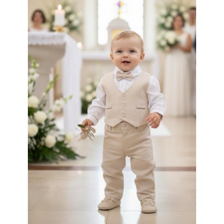 CONJUNTO BORDINO NIÑO REF 1363L BEIGE
