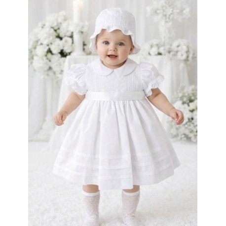 VESTIDO NIÑA REF 5922 BLANCO