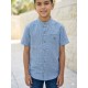 CAMISA EN LINO REF 102-24003 AZUL
