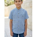 CAMISA EN LINO REF 102-24003 AZUL