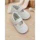 ZAPATO NIÑA REF 013 BLANCO FLORES