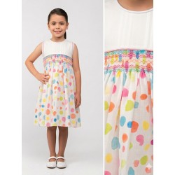 VESTIDO NIÑA REF 6217 BOLITAS DE COLORES