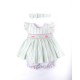 VESTIDO BORDINO NIÑA REF 6159 VERDE-ROSADO