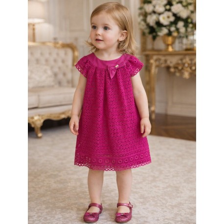 VESTIDO BABY NIÑA REF 1908 FUCSIA