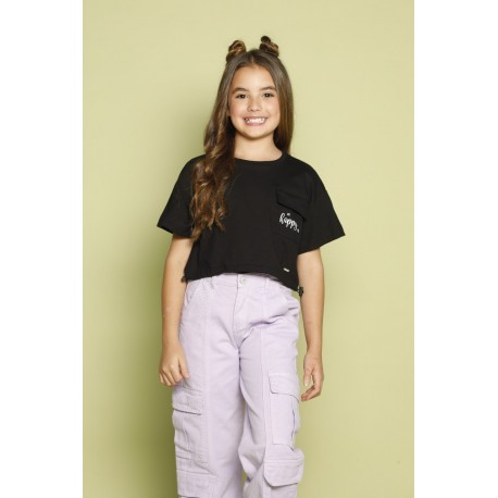 CAMISETA NIÑA REF 6261 NEGRA