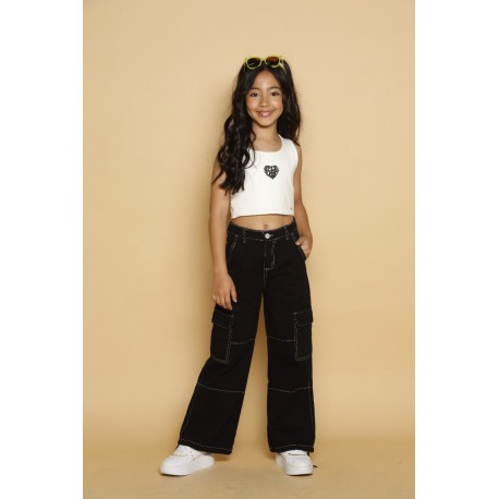 CROP TOP NIÑA REF 6266 MARFIL
