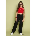 CROP TOP NIÑA REF 6265 ROJO