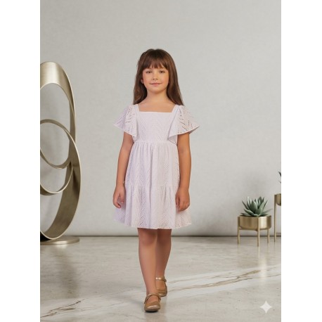 VESTIDO NIÑA REF 15411 BLANCO