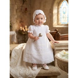 VESTIDO BORDINO NIÑA REF 6007 BLANCO