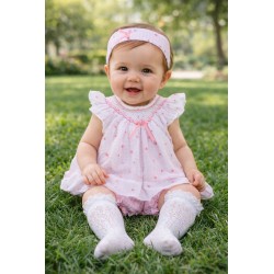 VESTIDO BORDINO NIÑA REF 6028 ROSADO