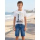 CAMISETA MILON NIÑO REF 15101 BLANCA