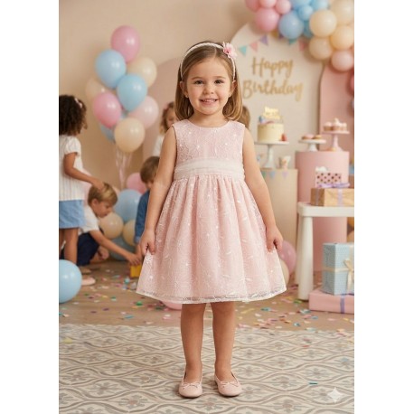 VESTIDO BABY NIÑA REF 1948 ROSA