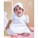 VESTIDO BORDINO NIÑA REF 6000 BLANCO