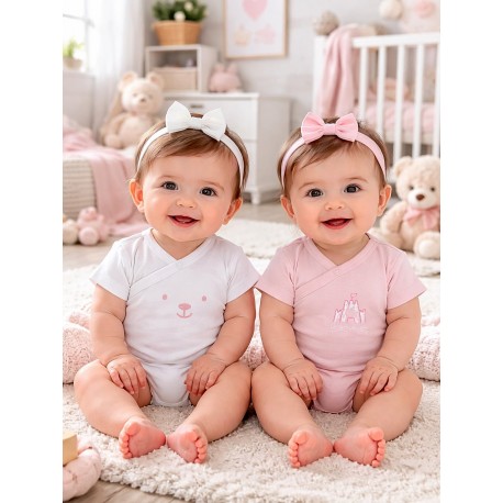 LOSAN PACKX2 BODYS NIÑA REF 21V-R001AL ROSADO