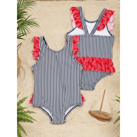 VESTIDO DE BAÑO REF 23008 AZUL-ROJO