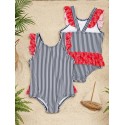 VESTIDO DE BAÑO REF 23008 AZUL-ROJO