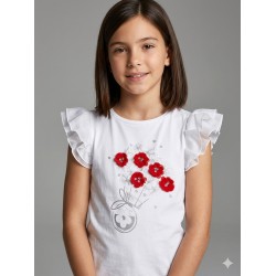 CAMISETA NIÑA REF 3054 BLANCO