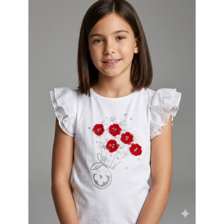 CAMISETA NIÑA REF 3054 BLANCO