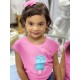 CAMISETA ROSADA NIÑA MINI LOSAN REF 116-1201AL