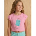 CAMISETA ROSADA NIÑA MINI LOSAN REF 116-1201AL