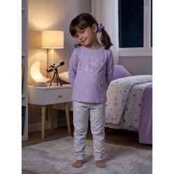 PIJAMA NIÑA LILA MANGA LARGA LOSAN REF 016-P000AL