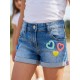 SHORT BORDADO CORAZONES NIÑA MINI LOSAN REF 116-6002AL