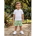 CONJUNTO MILON NIÑO REF 15053 BLANCO-VERDE