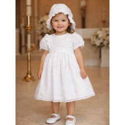 VESTIDO BORDINO NIÑA REF 5849 BLANCO