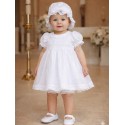 VESTIDO BORDINO NIÑA REF 5842 BLANCO