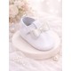 ZAPATOS NIÑA BEBE BLANCOS X PLATA REF 021