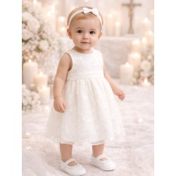 VESTIDO BABY NIÑA REF 1948 BLANCO