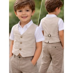 CHALECO LOSAN EN LINO PIEDRA REF 717-2790AC