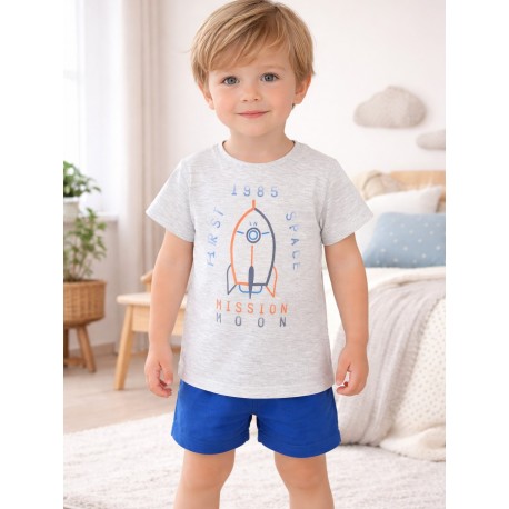 PIJAMA NIÑO ESTAMPADO DE COHETE ESPACIAL LOSAN REF 015-P003AL