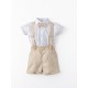 CONJUNTO NIÑO REF 1359 BEIGE-BLANCO