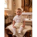 CONJUNTO NIÑO BAUTIZO REF 978 CRUDO - BLANCO