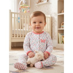 PIJAMA NIÑA ESTAMPADO DE FLORES LOSAN REF 018-P002AL