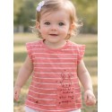 CAMISETA RAYAS ROSADA BABY NIÑA LOSAN REF 118-1205