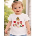 CAMISETA BABY NIÑA REF 1005 BLANCO-ROJO