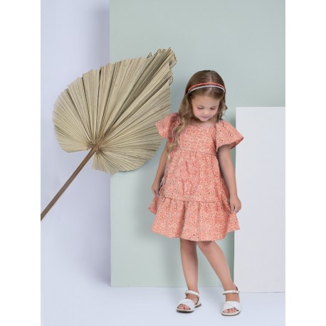 VESTIDO MILON NIÑA REF 15016 NARANJA