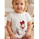 CAMISETA NIÑA REF 1004 BLANCO-ROJO