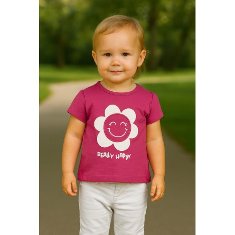 LOSAN CAMISETA BABY NIÑA REF 218-1016AL FUCSIA
