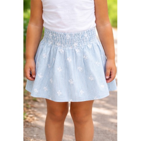 FALDA ZIPPY REF 23010 RAYAS CELESTE