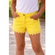 SHORT AMARILLO NIÑA CON ENCAJE AL BORDE LOSAN REF 016-9001AL