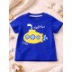 CAMISETA AZUL CON PARCHES BABY NIÑO LOSAN REF 117-1204AL