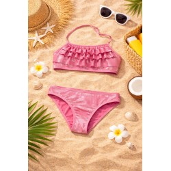 BIKINI CON ESTAMPADO BRILLANTE JUNIOR LOSAN REF 014-4006AL