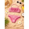 BIKINI CON ESTAMPADO BRILLANTE JUNIOR LOSAN REF 014-4006AL FUCSIA