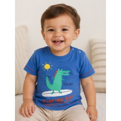 CAMISA AÑIL MANGA CORTA BABY NIÑO LOSAN REF 017-1017AL