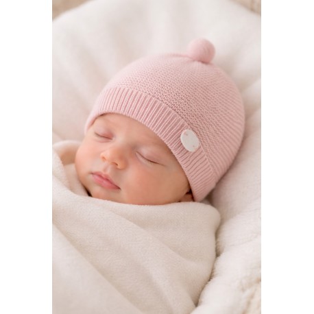 MAYORAL GORRO TRICOT RECIÉN NACIDA NIÑA REF 9484 ROSA